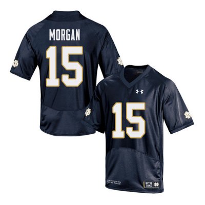 Notre Dame Fighting Irish Men's D.J. Morgan #15 White Under Armour Authentic Stitched College NCAA Football Jersey CLN0199UA